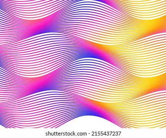 Abstract wave color rainbow gradient design element on white background of twist lines. Vector Illustration eps 10 for elegant business card, print brochure, flyer, banners, cover book, label fabric