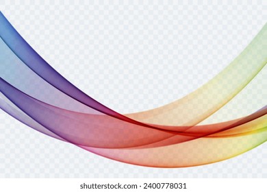 Abstrakte Welle von farbigen fließenden Linien, transparente Welle, Design-Element.