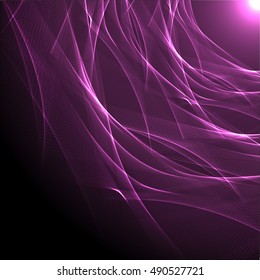 Abstract wave colorful abstraction background purple