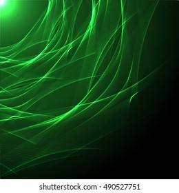 Abstract wave colorful abstraction background green
