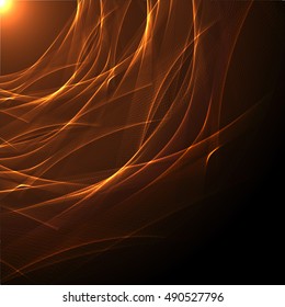 Abstract wave colorful abstraction background yellow