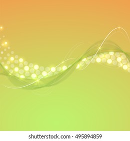 Abstract wave colorful abstraction background yellow