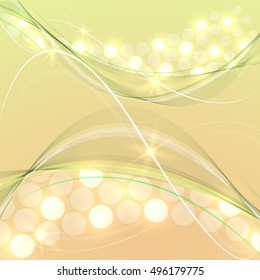 Abstract wave colorful abstraction background green