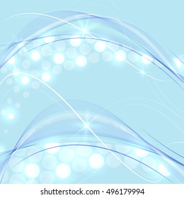 Abstract wave colorful abstraction background blue