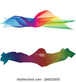 Abstract Wave Colorful Background