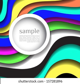 Abstract wave colorful  background with  bubble