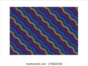 Fondo colorido de la ola abstracta, fondo de onda redonda de línea