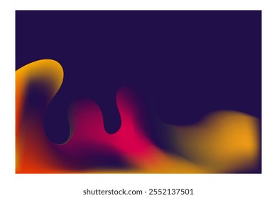 Abstract wave colorful glowing light mesh gradient background wallpaper template illustration