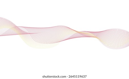 Abstract Wave of Colorful Lines