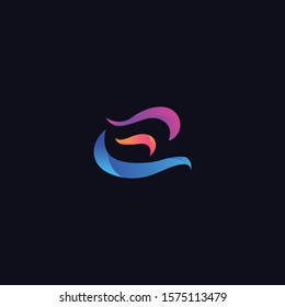 abstract wave colorful logo vector concept with modern and elegant styles