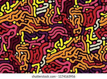 abstract wave colorful seamless pattern for decoration and fabric