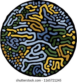 abstract wave colorfull radial pattern for decoration
