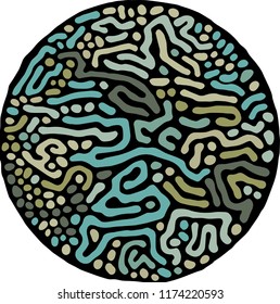 abstract wave colorfull radial pattern for decoration