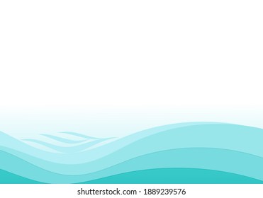 Onda abstracta con espacio de copia en la ilustración vectorial de fondo azul borroso. 