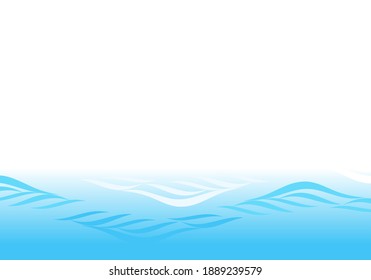 Abstract wave with copy space on blue blur background vector illustration. 