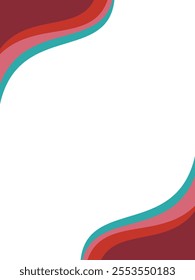 abstract wave corner frame top and bottom