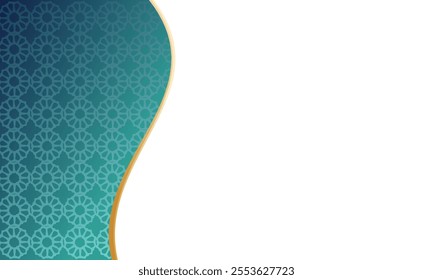Abstract wave corner with ornament