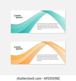 Abstract wave curve banner background. advertising banner template. vector illustration.