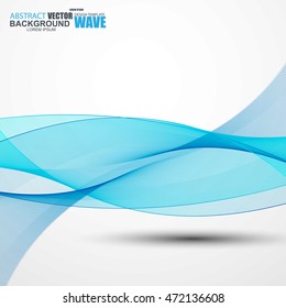 Abstract wave curve lines background. Vector illustration.