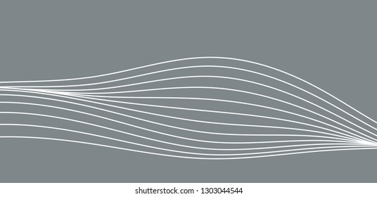 abstract wave curve, for minimal hill skyline 