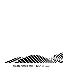abstract wave curve, for wave minimal hill or skyline symbol 