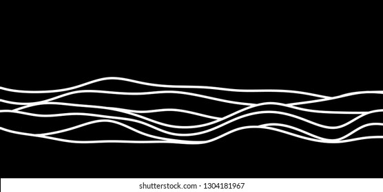 abstract wave curve, for wave minimal hill or skyline symbol 