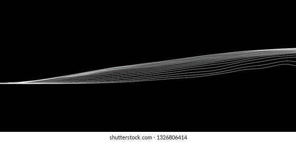 abstract wave curve, for minimal mountain hill or skyline 
