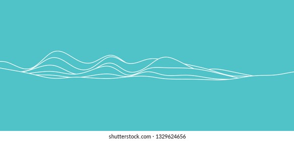 curva de onda abstracta, para una montaña o un perfil mínimo 