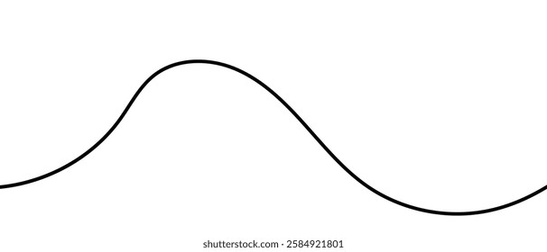 Abstract wave curved background lines design, vector illustration.