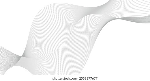Abstract wave and curved blend lines on transparent background. Sound, music, volume background. Design for brochure, flyer, banner, template, wallpaper background and many more.