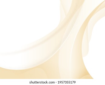 Abstract Wave Curves Background In Pastel Peach And White Color.