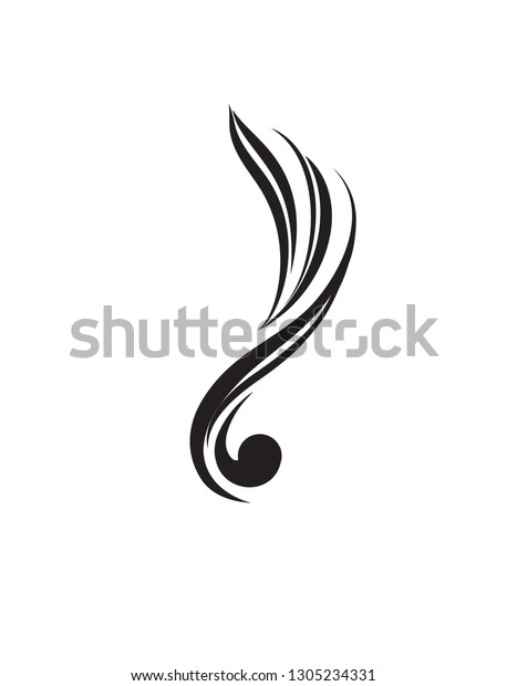 Abstract wave decor
element. Wavy logo. Abstract music creative icon decorative design.
Line ornament