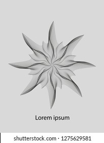 Abstract wave decorative element. Abstract background for decorative design.