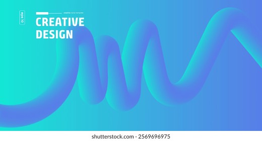 Abstract Wave Design Background Template Vector Illustration
