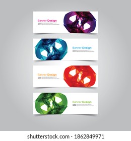 Abstract wave design banner web template Vector