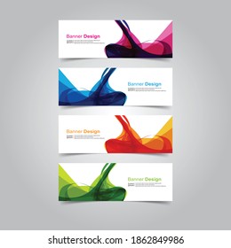 Abstract wave design banner web template Vector
