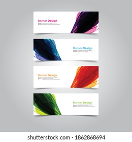Abstract wave design banner web template