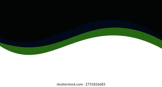 Abstraktes Wellendesign mit schwarzen, marinen und Kalkstreifen für moderne Hintergründe