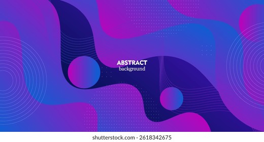 Abstract wave design with blue and pink curves on light pattern for digital background template. Vector eps10