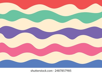 Abstract wave. Design of a colourful wavy line pattern. Vector illustration