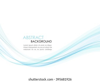 Abstract wave design element. blue wavy lines