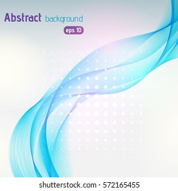 Abstract  wave design element. Blue color