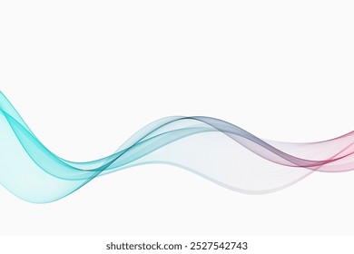 Elemento de diseño de onda Abstractas, un flujo de líneas curvas.