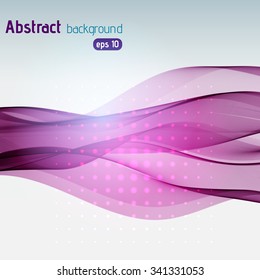 Abstract wave design element. Pink color.  Vector illustration