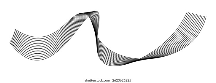 Diseño de onda Abstractas con líneas fluidas