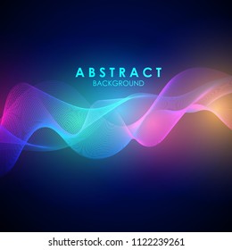 Abstract Wave design, Geometric Vector Wave, Abstract Dynamic, Liquid Design Background, Vector Illustration