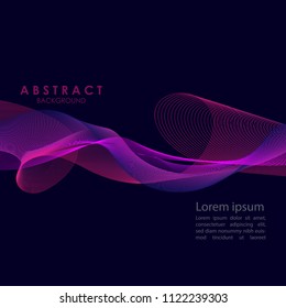 Abstract Wave design, Geometric Vector Wave, Abstract Dynamic, Liquid Design Background, Vector Illustration