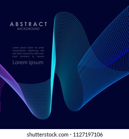 Abstract Wave design, Geometric Vector Wave, Abstract Dynamic, Liquid Design Background, Vector Illustration