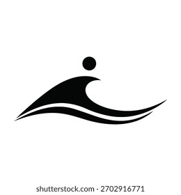 Abstrakte Welle Design Logo Wasserwelle kreative Idee grafische Ressource