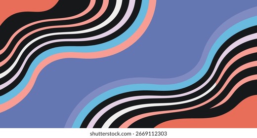 Abstract wave design multi color